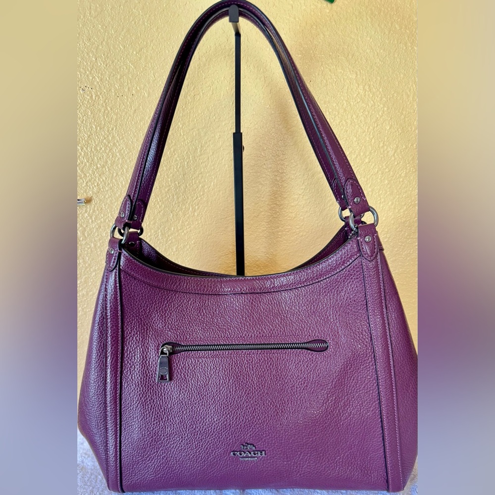 Coach Mulberry Leather large triple compartment tote Hobo Bag